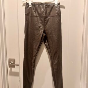 Leggings  Faux Leather Brown Ladies/Kids